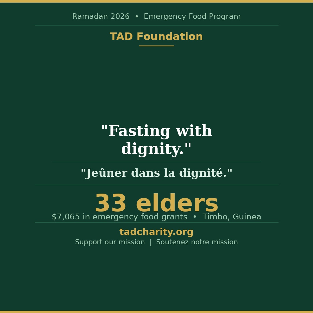 Ramadan food grants for 33 elders