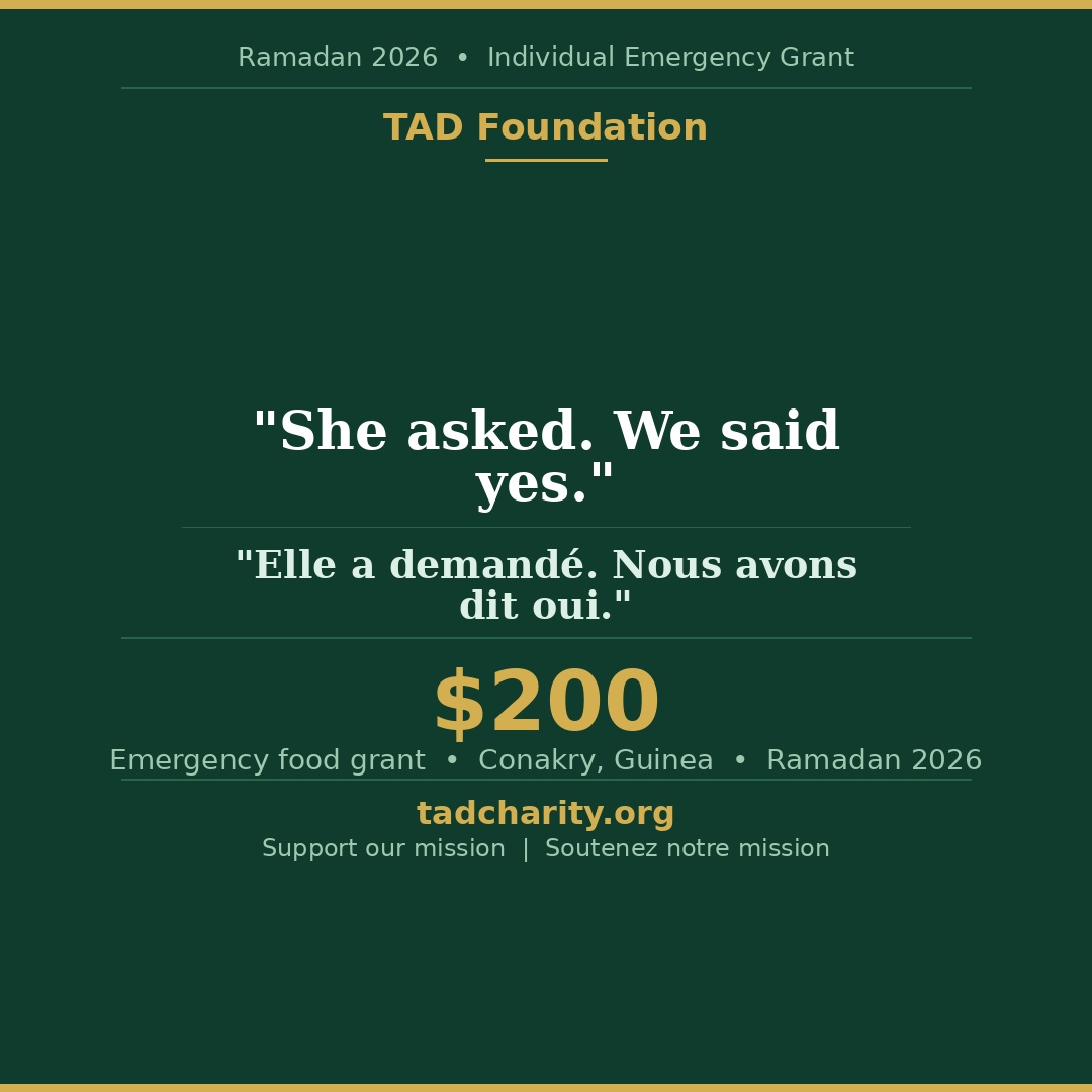 Ramadan food grant for Binta