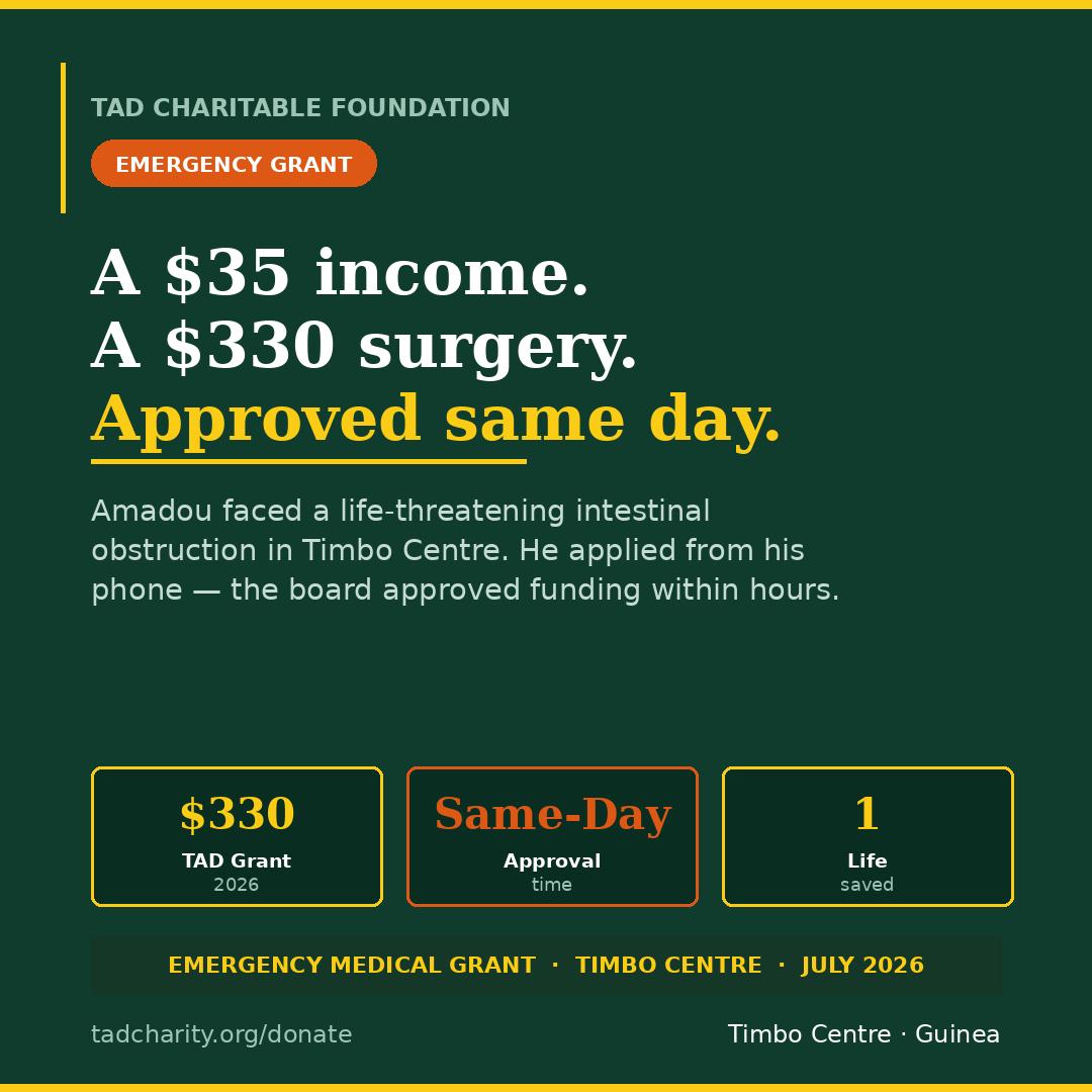Emergency medical grant for Amadou