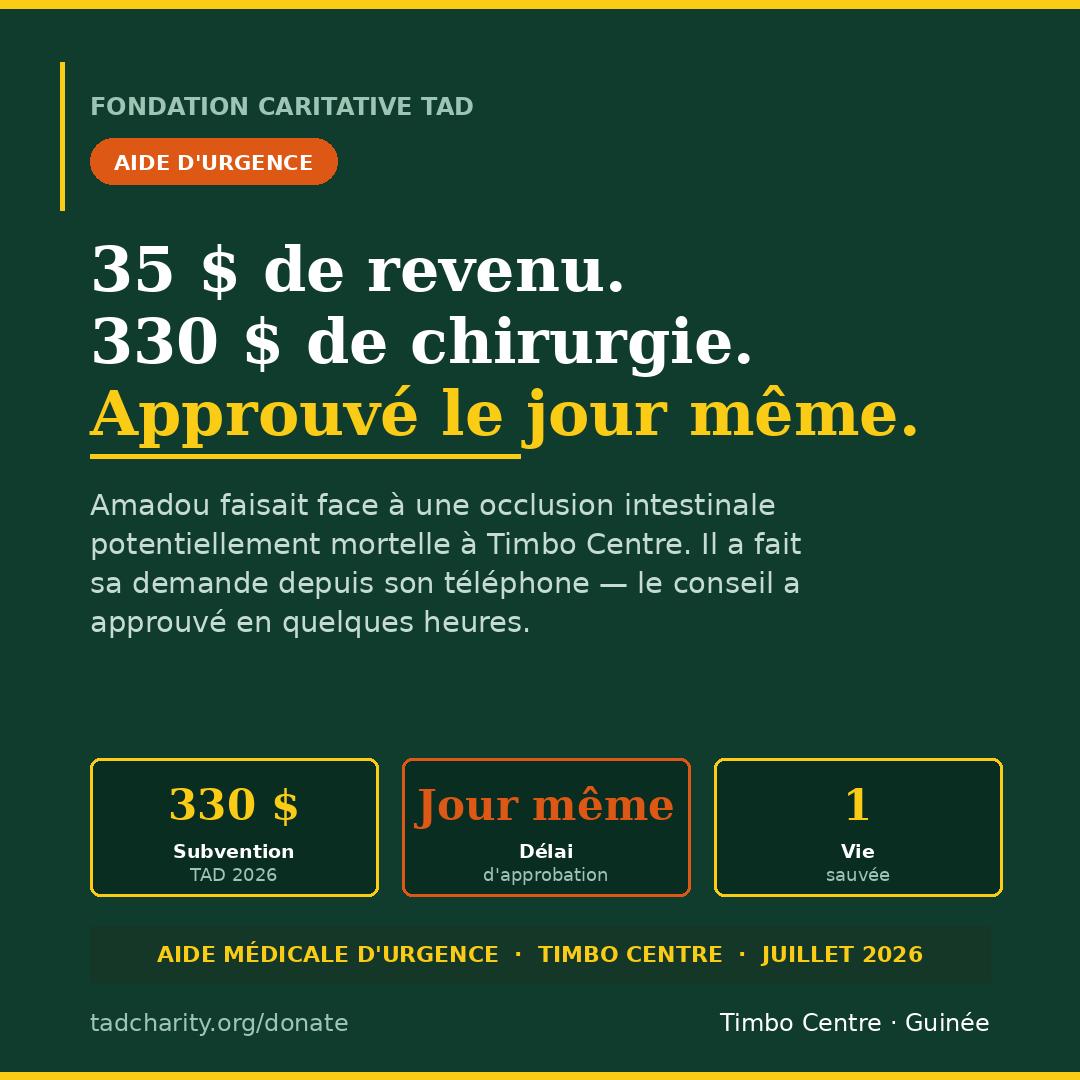 Aide médicale d'urgence pour Amadou
